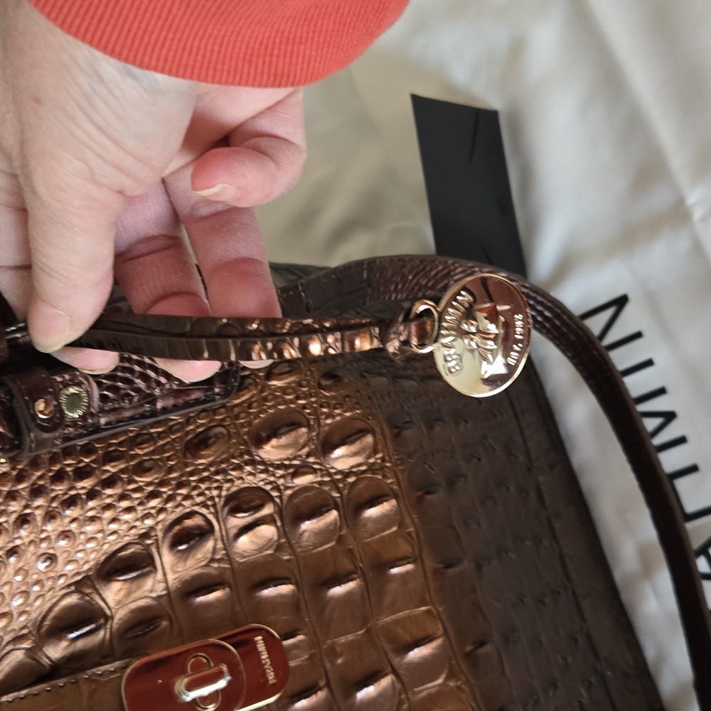 NWT BRAHMIN FIORA SHOULDER BAG IN GANACHE OMBRE MELBOURNE. - Picture 7 of 16
